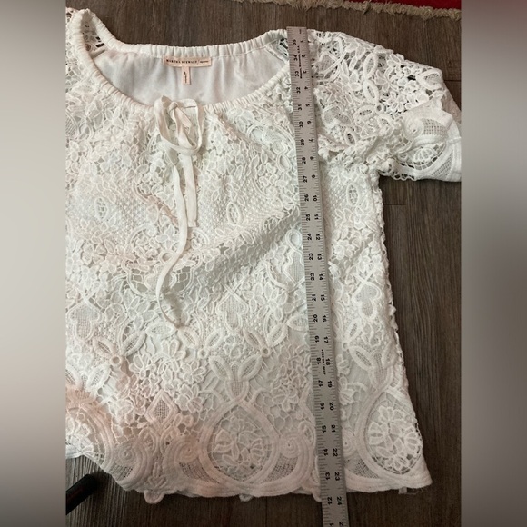 Martha Stewart Collection White Crochet Knit Top Large Cottagecore - Picture 11 of 11